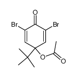 Acetic acid 3,5-dibromo-1-tert-butyl-4-oxo-cyclohexa-2,5-dienyl ester结构式