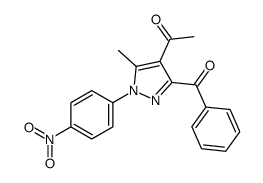 1-[3-benzoyl-5-methyl-1-(4-nitrophenyl)pyrazol-4-yl]ethanone Structure
