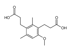 3-[3-(2-carboxyethyl)-4-methoxy-2,6-dimethylphenyl]propanoic acid结构式