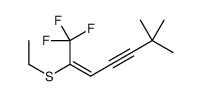 2-ethylsulfanyl-1,1,1-trifluoro-6,6-dimethylhept-2-en-4-yne Structure