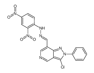 3-chloro-2-phenyl-2H-pyrazolo[4,3-c]pyridin-7-carbaldehyde (2,4-dinitro-phenyl)-hydrazone结构式