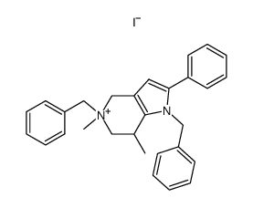 1,5-dibenzyl-4,5,6,7-tetrahydro-5,7-dimethyl-2-phenyl-1H-pyrrolo[3,2-c]pyridinium iodide结构式