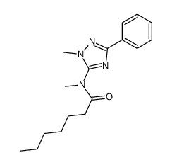 N-methyl-N-(2-methyl-5-phenyl-1,2,4-triazol-3-yl)heptanamide结构式