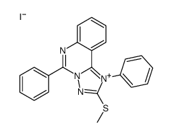 2-methylsulfanyl-1,5-diphenyl-[1,2,4]triazolo[1,5-c]quinazolin-4-ium,iodide Structure