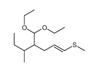 4-(diethoxymethyl)-5-methyl-1-methylsulfanylhept-1-ene Structure