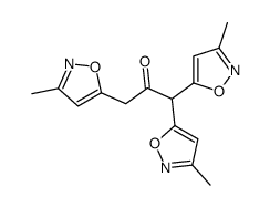 1,1,3-tris(3-methyl-1,2-oxazol-5-yl)propan-2-one结构式