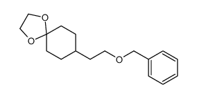 8-(2-苄氧基-乙基)-1,4-二噁螺[4.5]癸烷结构式