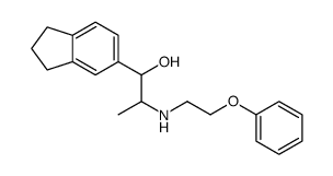 1-(2,3-dihydro-1H-inden-5-yl)-2-(2-phenoxyethylamino)propan-1-ol结构式