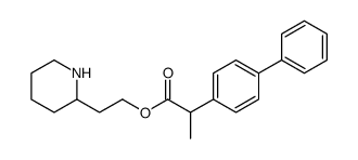 Methyl-p-xenylacetate ester of beta-piperidinoethanol结构式
