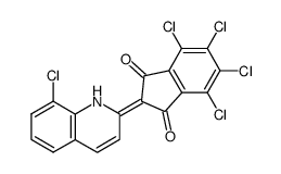 4,5,6,7-tetrachloro-2-(8-chloro-1H-quinolin-2-ylidene)-indan-1,3-dione Structure