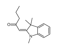 1-(1,3,3-trimethylindol-2-ylidene)pentan-2-one结构式