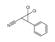 (1R,3R)-2,2-dichloro-3-phenylcyclopropane-1-carbonitrile结构式