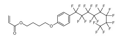 4-[4-(1,1,2,2,3,3,4,4,5,5,6,6,7,7,8,8,8-heptadecafluorooctyl)phenoxy]butyl prop-2-enoate结构式