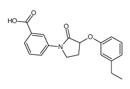 3-[3-(3-ethylphenoxy)-2-oxopyrrolidin-1-yl]benzoic acid Structure