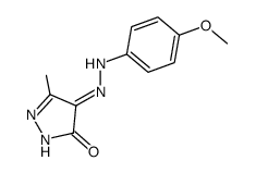 4-[2-(4-methoxyphenyl)hydrazono]-3-methyl-1H-pyrazol-5(4H)-one结构式