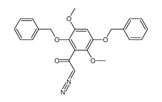 2,5-Dimethoxy-3,6-dibenzyloxy-diazoacetophenon结构式