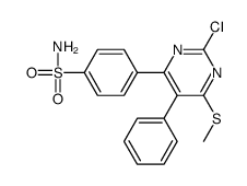 4-(2-chloro-6-methylsulfanyl-5-phenylpyrimidin-4-yl)benzenesulfonamide结构式
