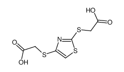 2-[[2-(carboxymethylsulfanyl)-1,3-thiazol-4-yl]sulfanyl]acetic acid Structure