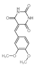 5-[(3,4-dimethoxyphenyl)methylidene]-1,3-diazinane-2,4,6-trione结构式