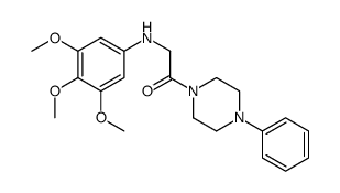 1-(4-phenylpiperazin-1-yl)-2-(3,4,5-trimethoxyanilino)ethanone结构式