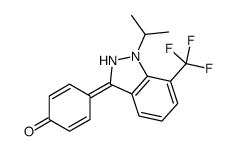 4-[1-propan-2-yl-7-(trifluoromethyl)-2H-indazol-3-ylidene]cyclohexa-2,5-dien-1-one结构式