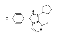 4-(1-cyclopentyl-7-fluoro-2H-indazol-3-ylidene)cyclohexa-2,5-dien-1-one结构式