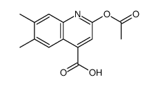2-(Acetyloxy)-6,7-dimethyl-4-quinolinecarboxylic acid结构式