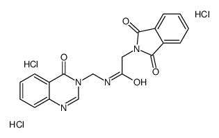 [2-(1,3-dioxoisoindol-2-yl)acetyl]-[(4-oxo-3H-quinazoline-1,3-diium-3-yl)methyl]azanium,trichloride Structure