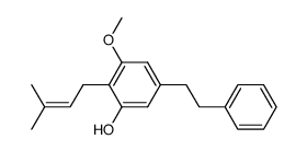 3-methoxy-2-(3-methylbut-2-enyl)-5-(1-phenylethyl)phenol Structure