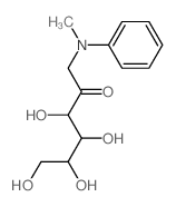 3,4,5,6-tetrahydroxy-1-(methyl-phenyl-amino)hexan-2-one Structure