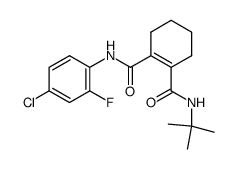 Cyclohex-1-ene-1,2-dicarboxylic acid 1-tert-butylamide 2-[(4-chloro-2-fluoro-phenyl)-amide]结构式