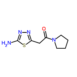 2-(5-AMINO-[1,3,4]THIADIAZOL-2-YL)-1-PYRROLIDIN-1-YL-ETHANONE structure