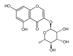 3,5,7-trihydroxychromone-3-O-α-L-rhamnopyranoside结构式