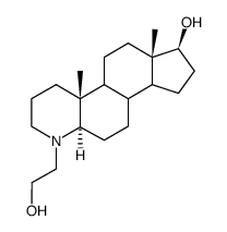 4-(2-Hydroxyethyl)-4-aza-5α-androstan-17β-ol结构式