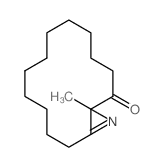 1-methyl-15-azabicyclo[12.1.0]pentadec-14-en-2-one结构式