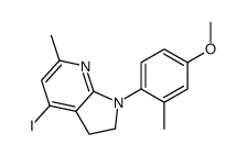4-iodo-1-(4-methoxy-2-methylphenyl)-6-methyl-2,3-dihydropyrrolo[2,3-b]pyridine Structure
