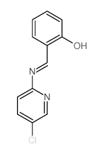 Phenol,2-[[(5-chloro-2-pyridinyl)imino]methyl]- structure