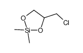 2,2-dimethyl-4-(chloromethyl)-1,3-dioxa-2-silacyclopentane结构式