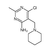 6-chloro-2-methyl-5-piperidinomethyl-pyrimidin-4-ylamine Structure