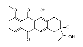 5,12-Naphthacenedione, 7,8,9,10-tetrahydro-8,11-dihydroxy-8-(1-hydroxyethyl)-1-methoxy-结构式
