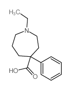 1-ethyl-4-phenyl-azepane-4-carboxylic acid结构式