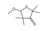 5-methoxy-2,2,4,4-tetramethylthiolane-3-thione结构式