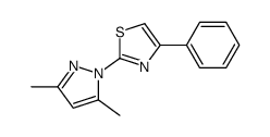 2-(3,5-Dimethyl-1H-pyrazol-1-yl)-4-phenylthiazole Structure