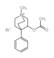 (1-methyl-4-phenyl-1-azoniabicyclo[2.2.2]oct-8-yl) acetate结构式