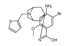 4-amino-5-bromo-2-methoxy-N-[8-(thiophen-2-ylmethyl)-8-azabicyclo[3.2. 1]oct-3-yl]benzamide结构式