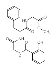 Glycine,N-[N-[N-(2-hydroxybenzoyl)glycyl]phenylalanyl]-, methyl ester (9CI) Structure
