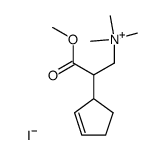 2-(cyclopent-2-en-1-yl)-3-methoxy-N,N,N-trimethyl-3-oxopropan-1-aminium iodide Structure