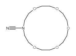 1,4,7,10,13-pentaoxa-16-azacyclooctadecane-16-carbonitrile structure