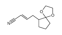 4-(Spiro[cyclopentan-1,2'-[1,3]dioxolan]-2-yl)-2-butennitril Structure