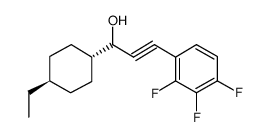 1-(trans-4-ethylcyclohexyl)-3-(2,3,4-trifluorophenyl)-2-propyne-1-ol Structure